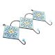 Turquoise And Yellow Wheel Flower Ceramic Tiles Hooks